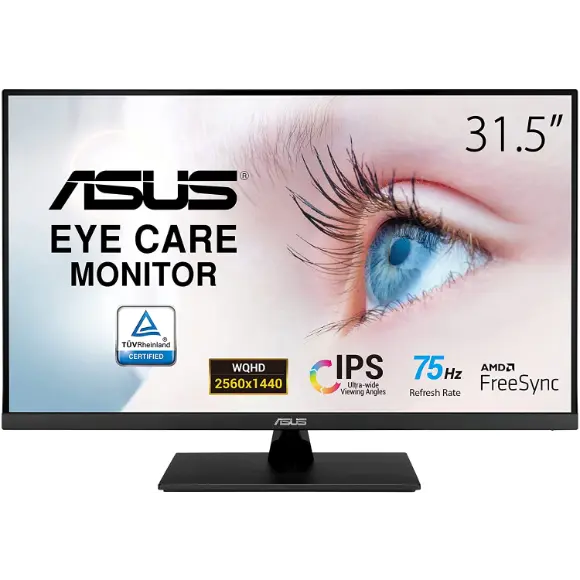 ASUS 31.5” 2K Monitor (VP32AQ) - WQHD (2560 x 1440), IPS - PakByte Computers 