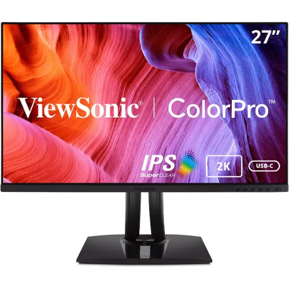 ViewSonic VP2756-2K 27" 2K QHD Pantone Validated 100% sRGB & Factory Pre-Calibrated Monitor - PakByte Computers 