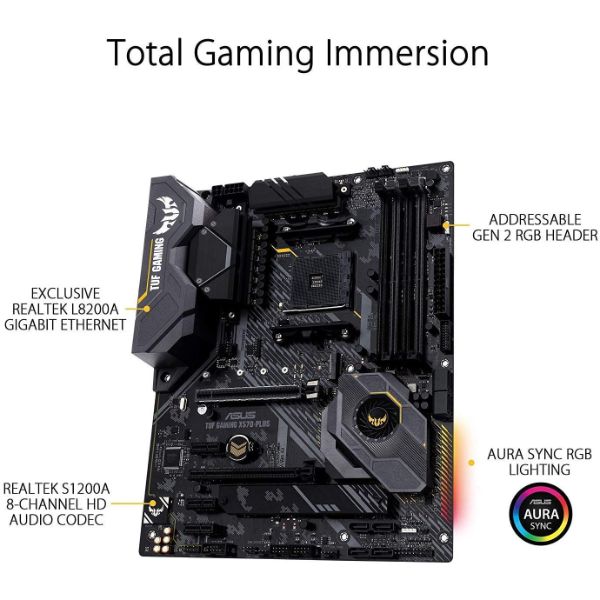 ASUS AM4 TUF Gaming X570-Plus ATX Motherboard - PakByte Computers 