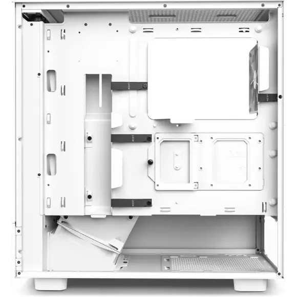 NZXT H5 Flow Compact ATX Mid-Tower PC Gaming Case – White - PakByte Computers 