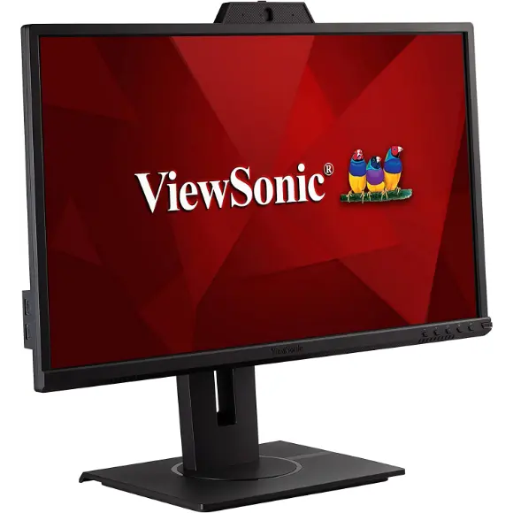 ViewSonic VG2440V 24" Full HD Video Conferencing IPS Monitor with Integrated Camera Ergonomic Design HDMI DisplayPort Flicker-Free - PakByte Computers 