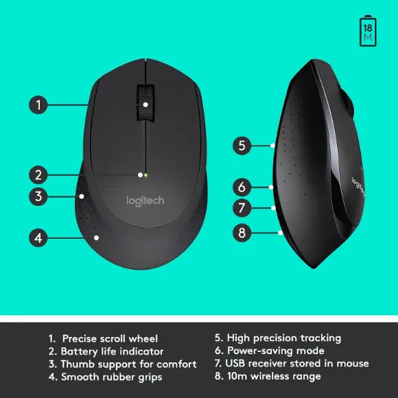 Logitech MK345 Wireless Combo - Black - PakByte Computers 