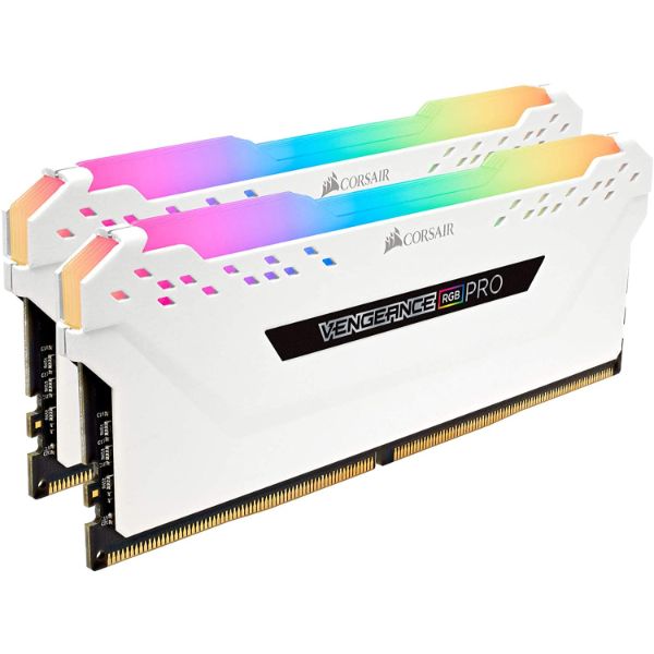 Corsair Vengeance RGB Pro 16GB (2x8GB) DDR4 3600 (PC4-28800) C18 Desktop Memory – White - PakByte Computers 