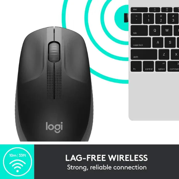 Logitech M190 Wireless Mouse - Charcoal - PakByte Computers 