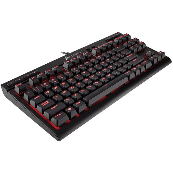 Corsair K63 Compact Mechanical Gaming Keyboard - Backlit Red LET - Linear & Quiet - Cherry MX Red - PakByte Computers 