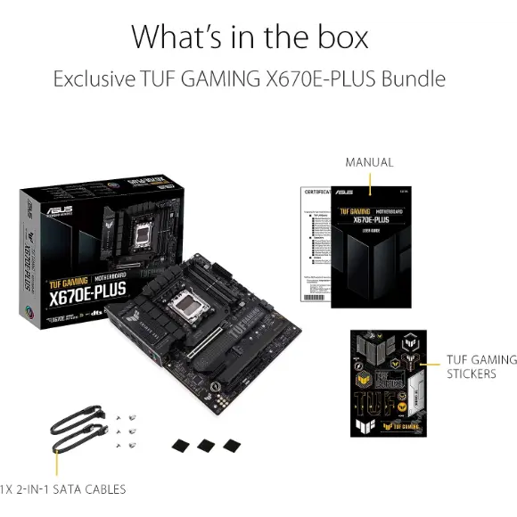 Asus TUF Gaming X670E-PLUS DDR5 Motherboard - PakByte Computers 