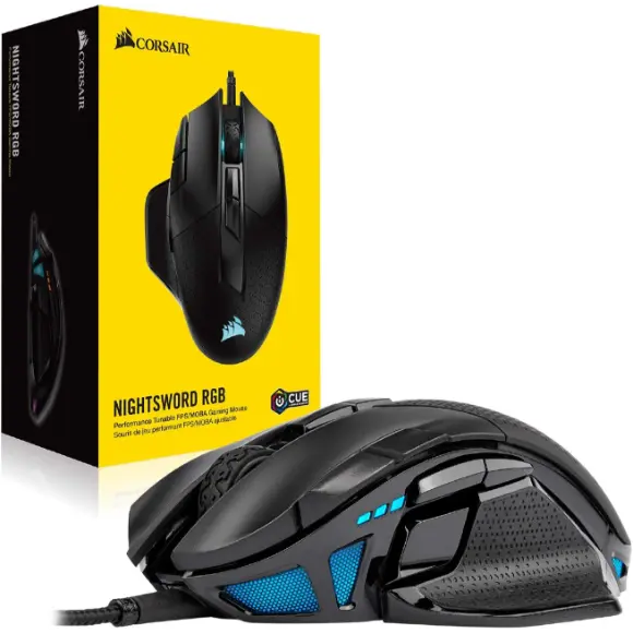 Corsair Nightsword RGB WIRED Gaming Mouse - PakByte Computers 