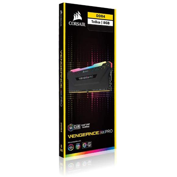 Corsair Vengeance RGB Pro 8GB (1x8GB) DDR4 3600 – Black - PakByte Computers 