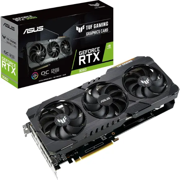 ASUS TUF Gaming NVIDIA GeForce RTX 3060 V2 OC Edition Graphics Card - PakByte Computers 