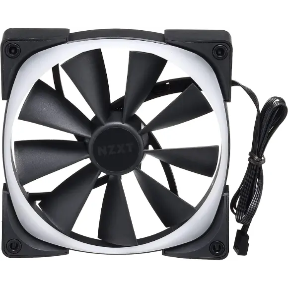 NZXT Aer RGB 2 140mm Case Fan - Matte Black - HF-28140-B1 - PakByte Computers 