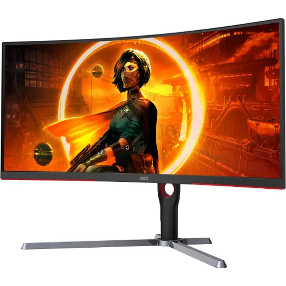 AOC CU34G3S 34" Frameless Curved Ultrawide Gaming Monitor, WQHD 3440 x1440, 165Hz 1ms - PakByte Computers 