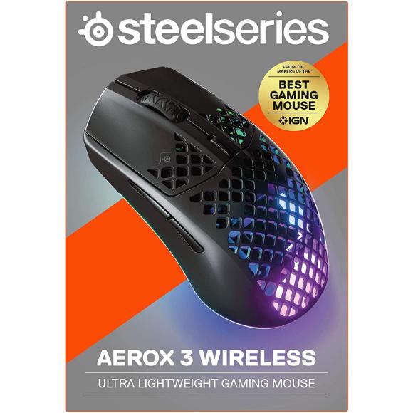 SteelSeries Aerox 3 Wireless - Super Light Gaming Mouse - 18,000 CPI TrueMove Air Optical Sensor - PakByte Computers 