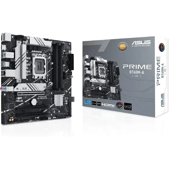 ASUS PRIME B760M-A Intel B760 LGA1700 mATX Gaming Motherboard - PakByte Computers 