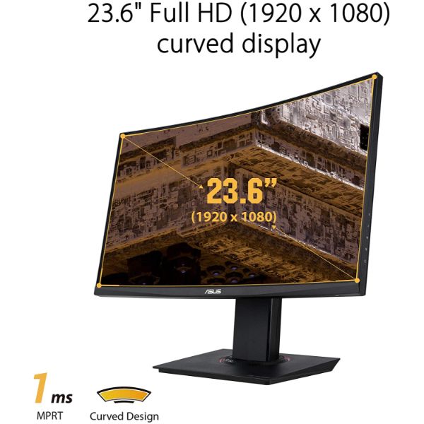 ASUS TUF Gaming VG24VQ 24" Full HD 1920x1080 1ms MPRT 144Hz LED Curved Gaming Monitor - PakByte Computers 