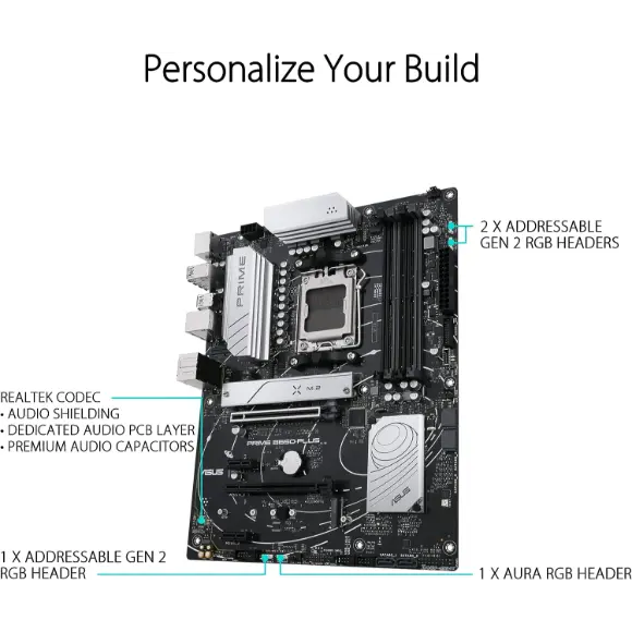 ASUS Prime B650-PLUS AMD B650 Ryzen 7000 ATX Motherboard - PakByte Computers 