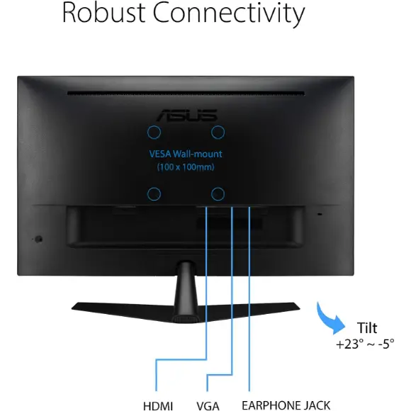 ASUS VY279HE 27" 75Hz FHD Gaming Monitor - PakByte Computers 