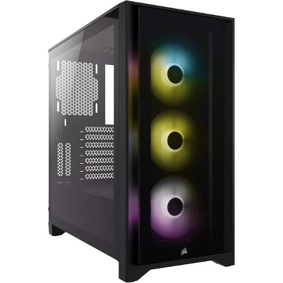 Corsair iCUE 4000X RGB Mid-Tower ATX PC Case - Black - PakByte Computers 