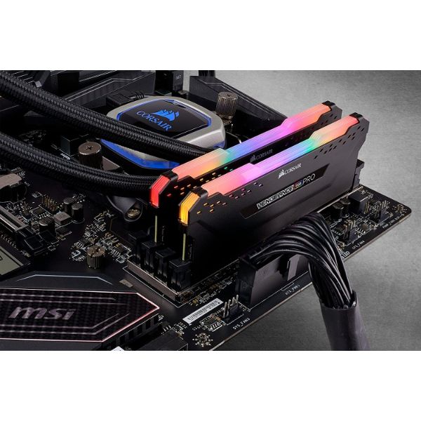 Corsair Vengeance RGB Pro 32GB (2x16GB) DDR4 3200 (PC4-25600) C16 Desktop Memory - Black - PakByte Computers 