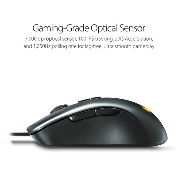 ASUS Optical RGB Gaming Mouse - TUF M3 | 7000 DPI Gaming-Grade Optical Sensor | Omron Switches | Aura Sync RGB Lighting - PakByte Computers 