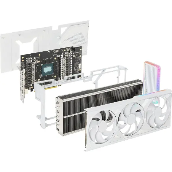 ASUS ROG Strix GeForce RTX 4080 OC Edition Gaming Graphics Card - White - PakByte Computers 