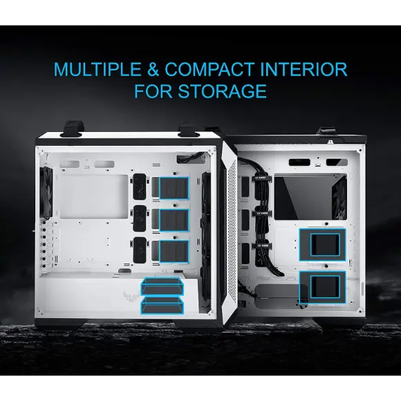 ASUS TUF Gaming GT501 Mid-Tower Computer Case - White - PakByte Computers 