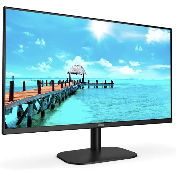 AOC 27B2H 27" Full HD IPS Monitor, 3-Sided Frameless & Ultra Slim Design, HDMI and VGA inputs, Low blue Mode, VESA compatible, Black - PakByte Computers 