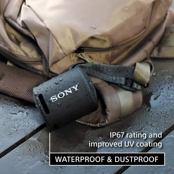 Sony SRS-XB13 Extra BASS Wireless Bluetooth Portable Lightweight Travel Speaker, IP67 Waterproof, Black - PakByte Computers 