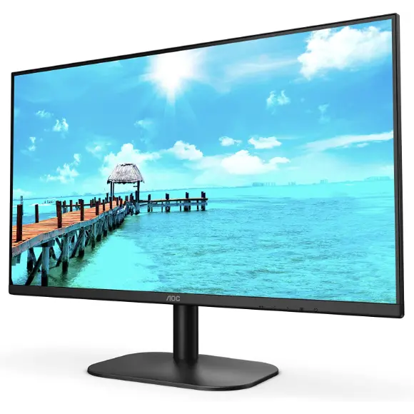 AOC 27B2H 27" Full HD IPS Monitor, 3-Sided Frameless & Ultra Slim Design, HDMI and VGA inputs, Low blue Mode, VESA compatible, Black - PakByte Computers 