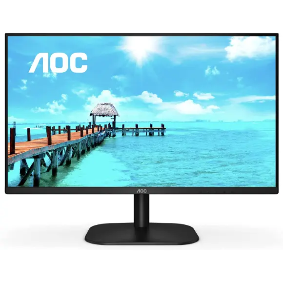 AOC 27B2H 27" Full HD IPS Monitor, 3-Sided Frameless & Ultra Slim Design, HDMI and VGA inputs, Low blue Mode, VESA compatible, Black - PakByte Computers 