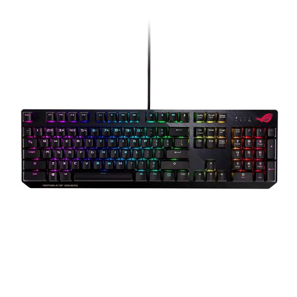 ASUS ROG Strix Scope RGB Mechanical Gaming Keyboard with Cherry MX Red Switches - PakByte Computers 