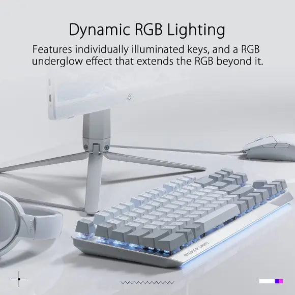 ASUS ROG Strix Scope NX TKL Wired Mechanical RGB Gaming Keyboard Moonlight White - PakByte Computers 