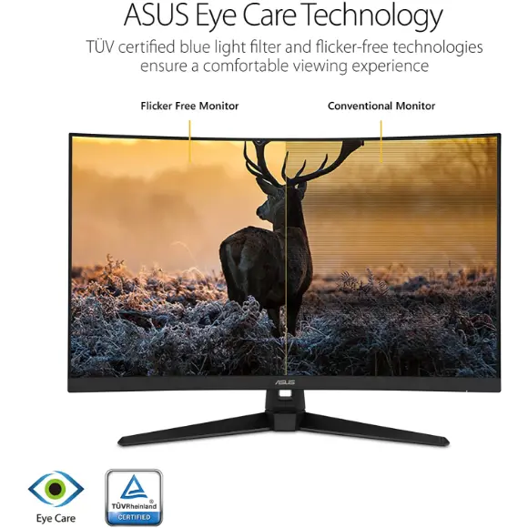 ASUS TUF Gaming VG328H1B 32" 1080P Curved Monitor - Full HD, 165Hz (Supports 144Hz) - PakByte Computers 