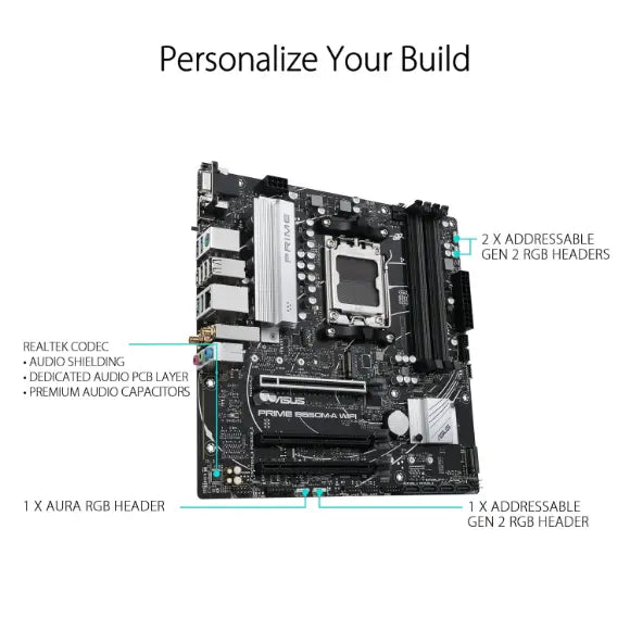 ASUS Prime B650M-A WiFi Micro-ATX Motherboard - PakByte Computers 