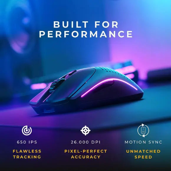 Glorious Model O2 Wireless Bluetooth Gaming Mouse - Matte Black - PakByte Computers 