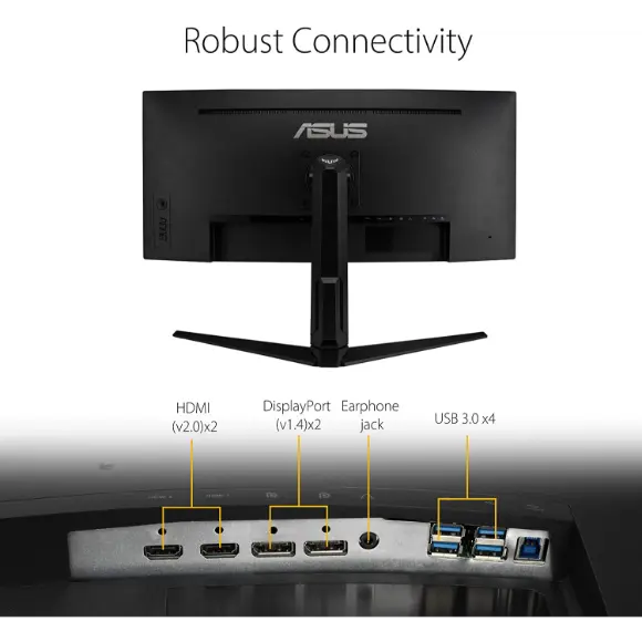 ASUS TUF Gaming VG34VQL1B 34” Curved HDR Monitor, WQHD (3440x1440), 165Hz, 1ms - PakByte Computers 