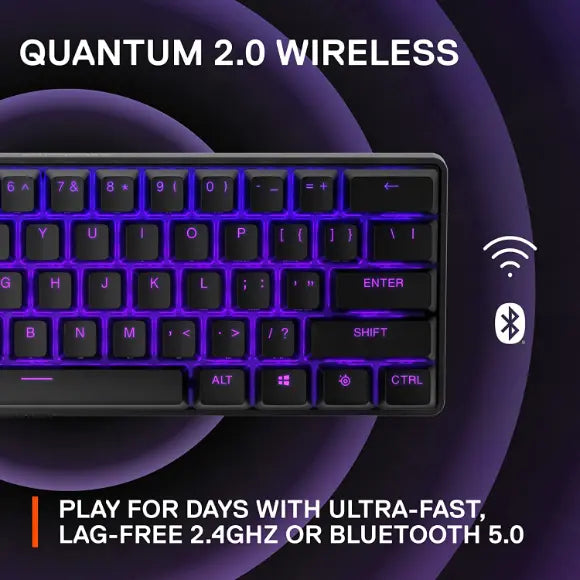 SteelSeries Apex Pro Mini Wireless Mechanical Gaming Keyboard – World’s Fastest Keyboard - PakByte Computers 