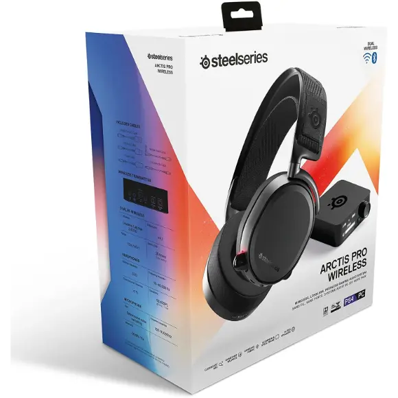 SteelSeries Arctis Pro Wireless Gaming Headset - Lossless High Fidelity Wireless + Bluetooth for PS5/PS4 and PC - Black - PakByte Computers 