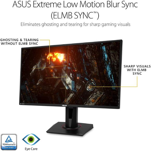 ASUS TUF Gaming 27" 2K HDR Gaming Monitor (VG27AQ) - WQHD (2560 x 1440), 165Hz (Supports 144Hz), 1ms - PakByte Computers 