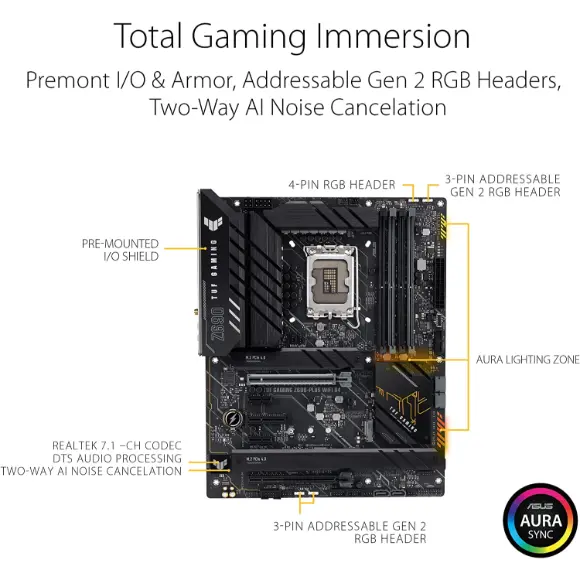 ASUS TUF Gaming Z690-Plus WiFi D4 Motherboard - PakByte Computers 