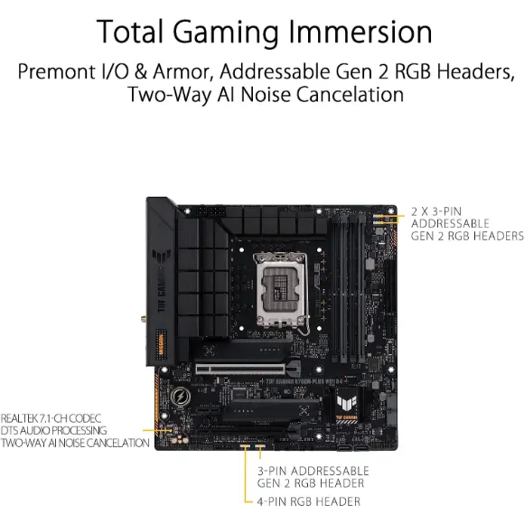 ASUS TUF GAMING B760M-PLUS WIFI MOTHERBOARD - PakByte Computers 