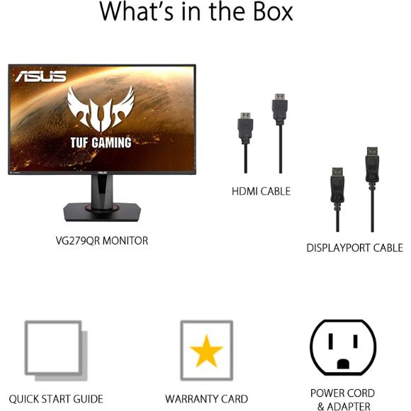 ASUS TUF Gaming 27” 1080P Monitor (VG279QR) - Full HD, IPS, 165Hz (Supports 144Hz), 1ms - PakByte Computers 