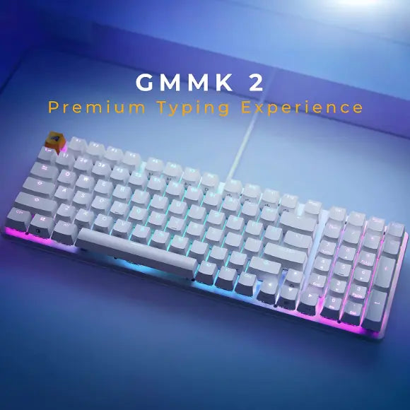 Glorious GMMK2 Modular Mechanical Keyboard - Full Size (96%) - White - GLO-GMMK2-96-FOX-W - PakByte Computers 