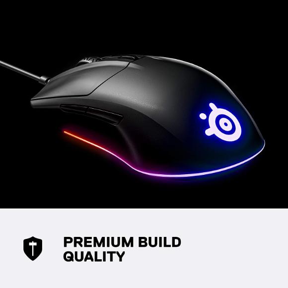 SteelSeries Rival 3 Gaming Mouse - 8,500 CPI TrueMove Core Optical Sensor - PakByte Computers 