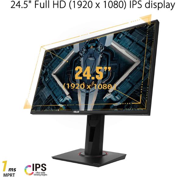 ASUS TUF Gaming VG259QR 24.5" 1080P Monitor - Full HD, 165Hz, 1ms - PakByte Computers 