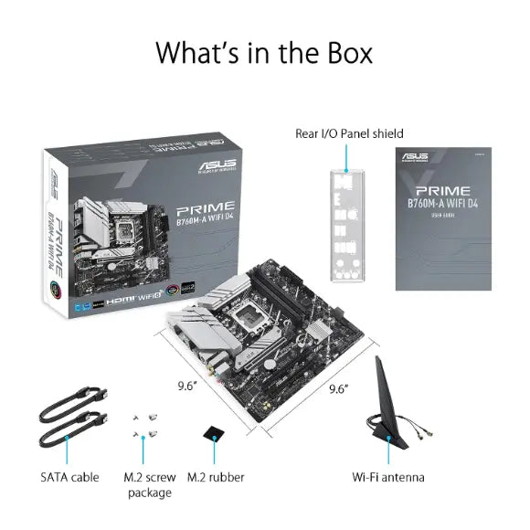 ASUS Prime B760M-A WiFi D4 LGA 1700 mATX Motherboard - PakByte Computers 