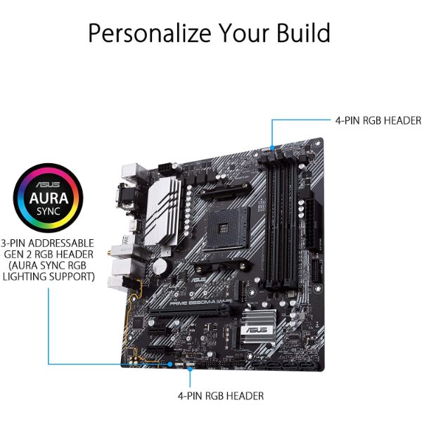 ASUS PRIME B550M-A WI-FI AM4 Micro-ATX Motherboard - PakByte Computers 