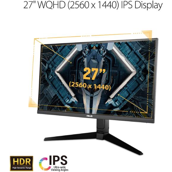 ASUS TUF Gaming 27" 2K Monitor (VG27AQL1A) - WQHD (2560 x 1440), IPS, 170Hz (Supports 144Hz), 1ms - PakByte Computers 