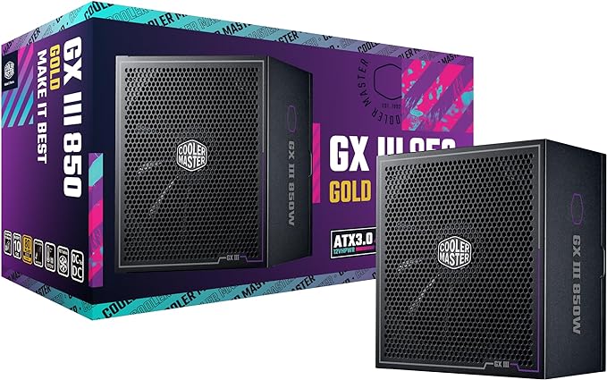 Cooler Master GX III Gold 850 Fully Modular ATX 3.0 Power Supply - PakByte Computers 