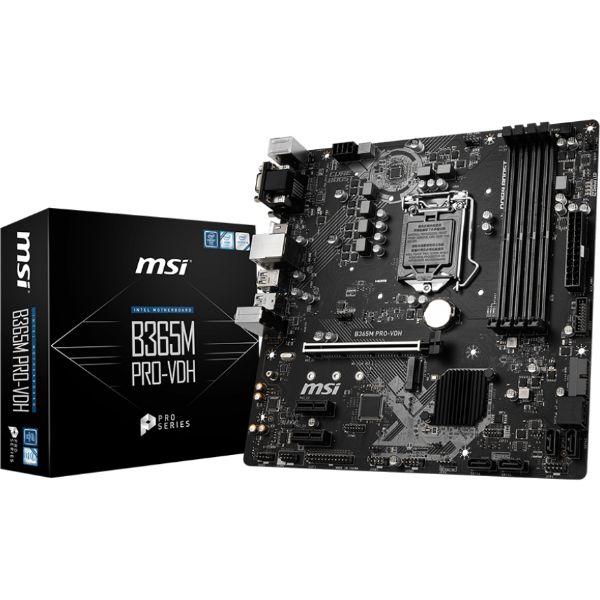 MSI B365M PRO-VDH Intel LGA-1151 Micro-ATX Motherboard - PakByte Computers 