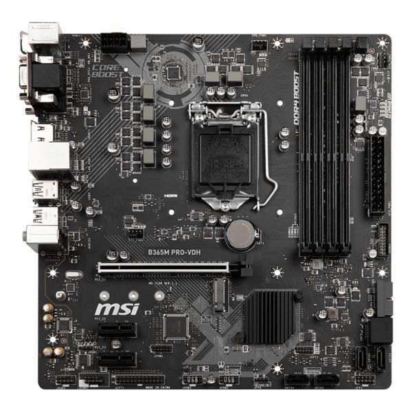 MSI B365M PRO-VDH Intel LGA-1151 Micro-ATX Motherboard - PakByte Computers 